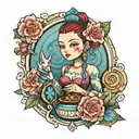 a balance tattoo related to character tattoo design idea