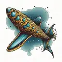 A comet I saw while lying down tattoo design idea