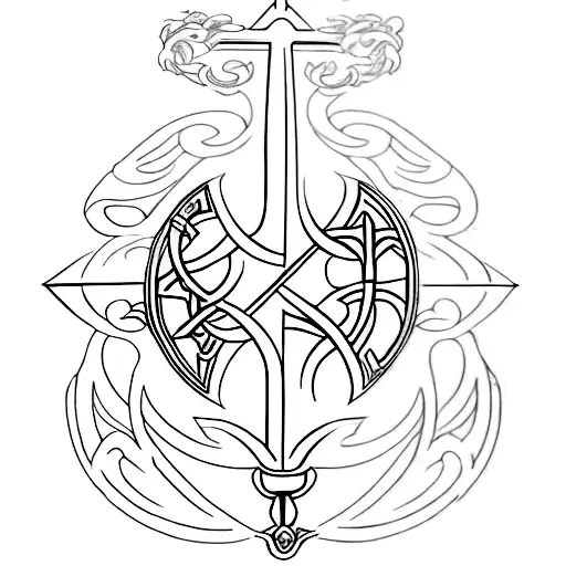 Ukrainian Trident tattoo design idea