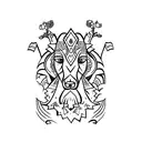 Ukrainian Tryzub tattoo design idea