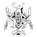 Ukrainian Tryzub tattoo design idea