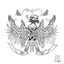 Ukrainian Tryzub tattoo design idea