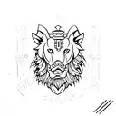 Ukrainian Tryzub tattoo design idea