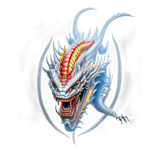 Robot Demon Dragon tattoo design idea