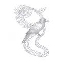 a crow and snake wrapped  tattoo design idea