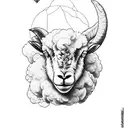 Mont Blanc with sheep tattoo design idea