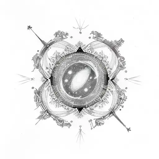 corona borealis constellation  tattoo design idea