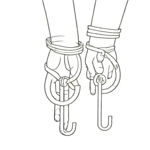 number 96, but the 9 and 6 are handcuffs  tattoo design idea