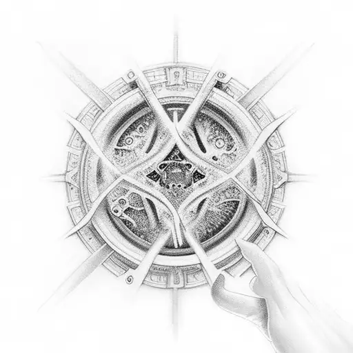 matrix rain tattoo design idea