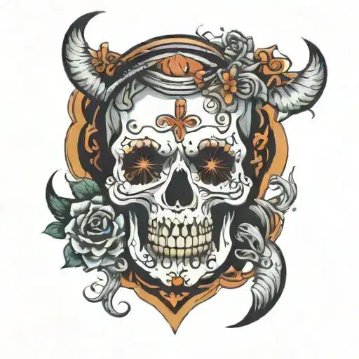 rock n roll tattoo design idea