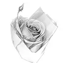 broken heart wrapped in bandages with roses growing from it  tattoo design idea