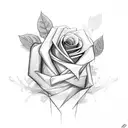broken heart wrapped in bandages with roses growing from it  tattoo design idea