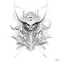 complex detailed humanoid magnificent beautiful sleek fierce apocalyptic cyberpunk dragon whole full length body cyberpu tattoo design idea