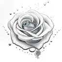 icaro with a poem, a rose, the sun and the sea that melt the ice tattoo design idea