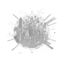 city horizont tattoo design idea