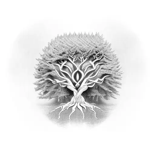 The White Tree of Gondor with its roots spreading across the client's arm tattoo design idea