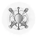 "trust the process", "get out of the way", "balance", "it's not about you", "teach peace", treble clef, bass clef, heart tattoo design idea