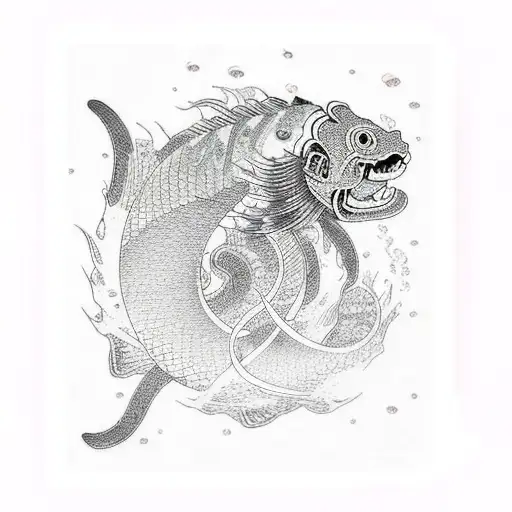 water long tattoo design idea