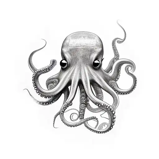 octopus with joint tattoo design idea