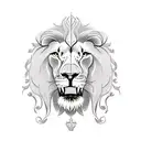lion, lamb and dove tattoo design idea