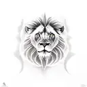 lion, lamb and dove tattoo design idea