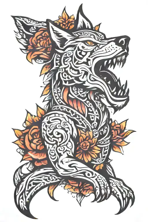 Totem Wolf tattoo design idea