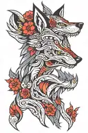 Totem Wolf tattoo design idea