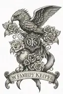 my family's keeper, for them i'd risk it all tattoo design idea