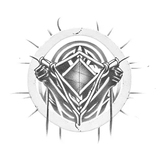 Silent Hill Emblem with Chain Link Fence Surrounding tattoo design idea