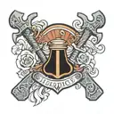 sledgehammer case and justice tattoo design idea