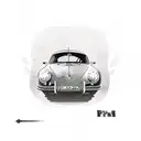 Porsche 356 mixed with the word papa (as in father in Spanish) tattoo design idea