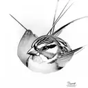 Sparrow tattoo design idea