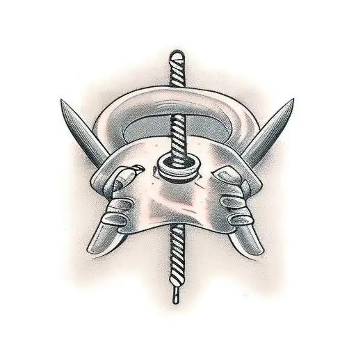 Barbed Wire around knuckle dusters  tattoo design idea