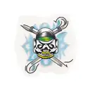 Barbed Wire around knuckle dusters  tattoo design idea