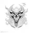 Life eternal, ghost tattoo design idea