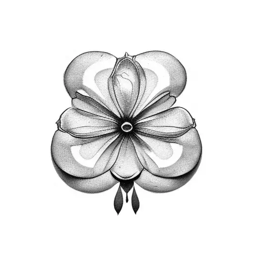sad clover tattoo design idea