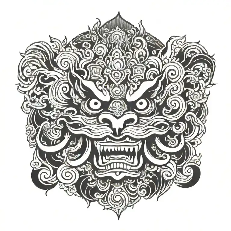 barong tattoo design idea