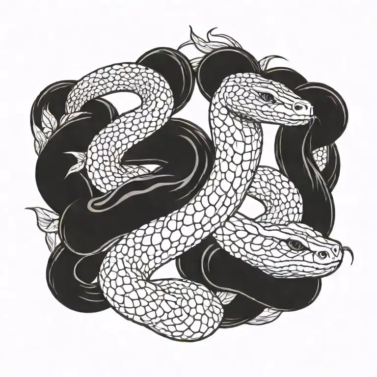 basilic snake tattoo design idea