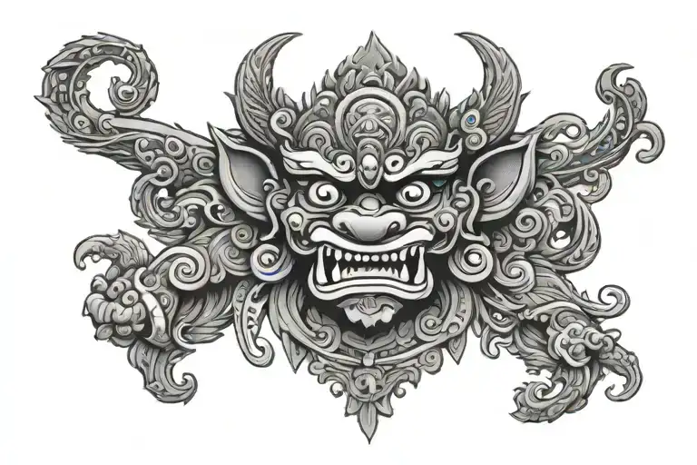 barong bali barong tattoo design idea