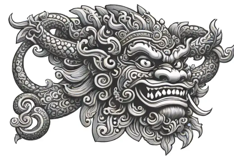 barong bali barong tattoo design idea