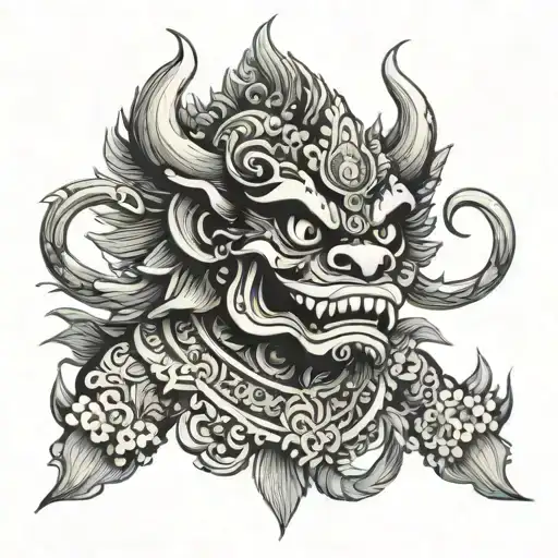 barong bali barong tattoo design idea