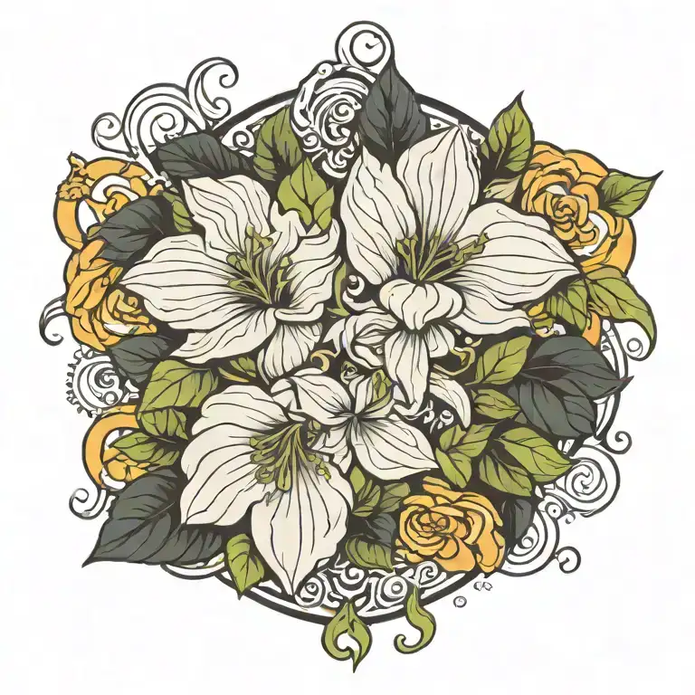 basil tattoo design idea