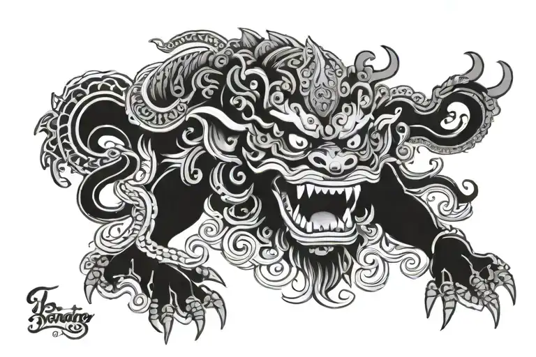 barong bali barong tattoo design idea