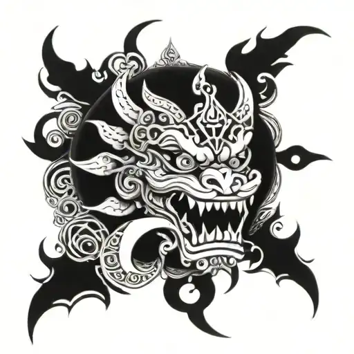 baron bali barong tattoo design idea
