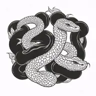 basilic snake tattoo design idea