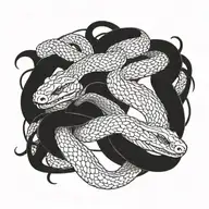 basilic snake tattoo design idea