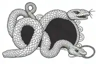 basilic snake tattoo design idea