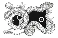 basilic snake tattoo design idea