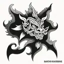 baron bali barong tattoo design idea