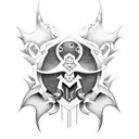 negative space with the word smith tattoo design idea